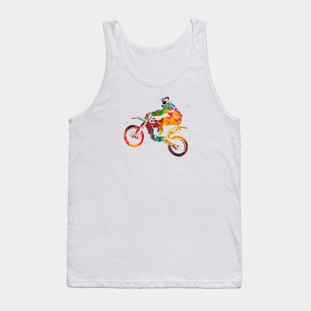 Motocross Dirt Bike Tank Top by erzebeth